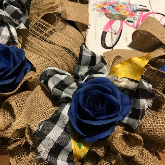 LOVE YOU To The Moon And Back Wreath BLUES FINAL SALE - Picture 6 of 7